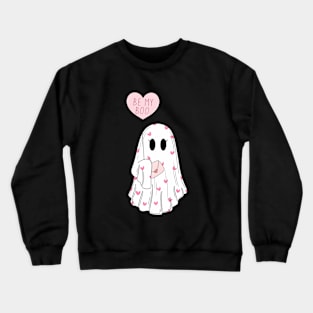 My Boo Valentine Cute Pink Heart Ghost Valentine Crewneck Sweatshirt